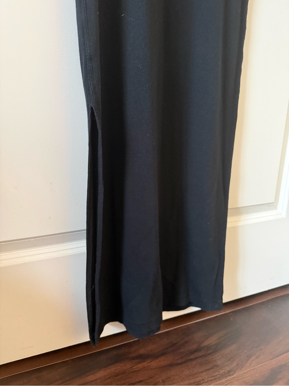 ☀️ Summer Sale! Universal Thread Black Sleeveless Ribbed Maxi Dress NWOT! - Picture 3 of 4